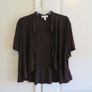 Plus Size Dressbarn Jacket – Flowy Open Front Layer, Size 18